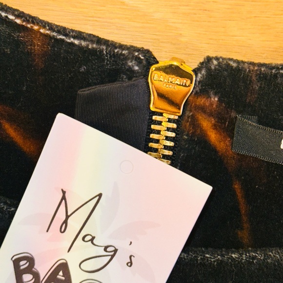 Balmain: Velvet Fire Mini Black Dress - Picture 13 of 16